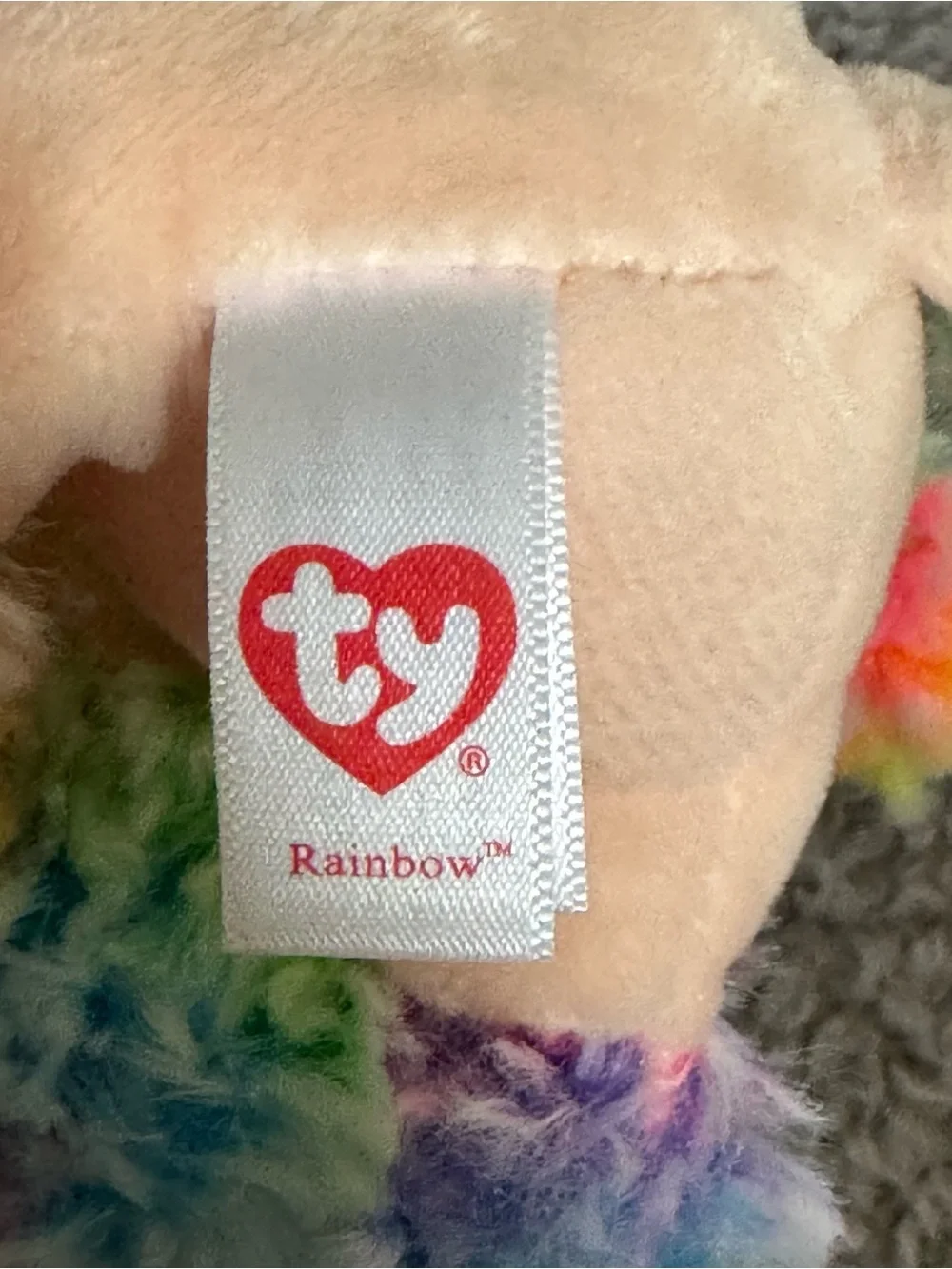 Ty Beanie Boos Rainbow the Poodle 6” Dog Multicolored Stuffed Animal Soft Toy